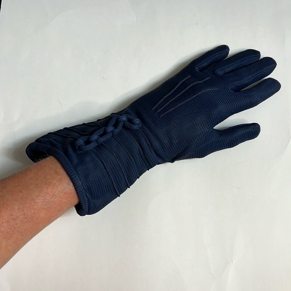 Vintage Picnit By Van Raalte Ladies Navy Day Gloves Size 6 - Picture 3 of 8